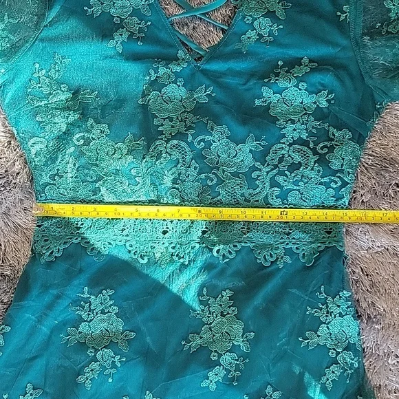 NWT Southern Fried Chics "Swept Away Dress" in Peacock - Large - Picture 7 of 9